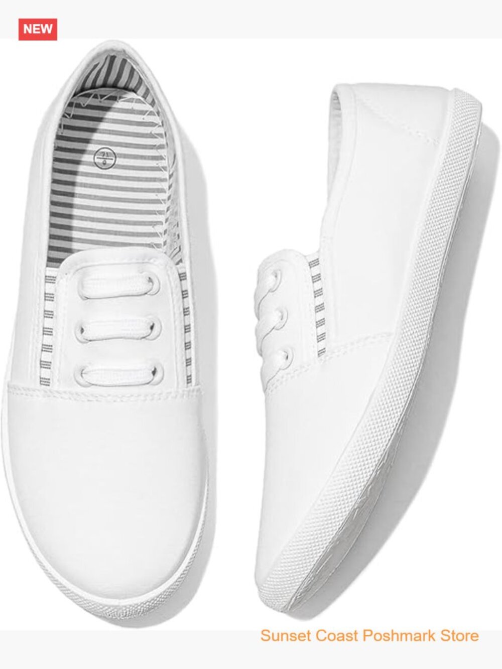 Canvas Slip On Sneakers Casual Walking Non Slip Work Shoes